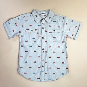 Hatley Canoe Print Button Front Shirt - Size 7